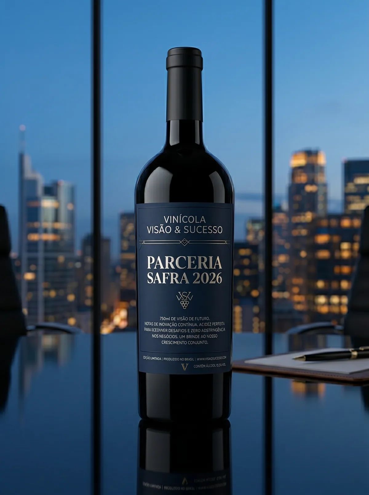 Vinho Tinto Personalizado Sommeliart — Presente Corporativo — rótulo Sommeliart